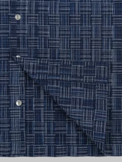 Samurai Jeans SOS22-S03 Natural Indigo Ichimatsu Shirt Koushi NEW ARRIVALS 34 Samurai Jeans SOS22-S03 Natural Indigo Ichimatsu Shirt Koushi NEW ARRIVALS