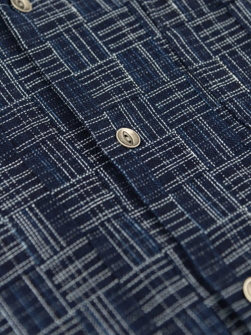 Samurai Jeans SOS22-S03 Natural Indigo Ichimatsu Shirt Koushi NEW ARRIVALS 18 Samurai Jeans SOS22-S03 Natural Indigo Ichimatsu Shirt Koushi NEW ARRIVALS