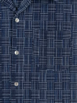 Samurai Jeans SOS22-S03 Natural Indigo Ichimatsu Shirt Koushi NEW ARRIVALS 32 Samurai Jeans SOS22-S03 Natural Indigo Ichimatsu Shirt Koushi NEW ARRIVALS