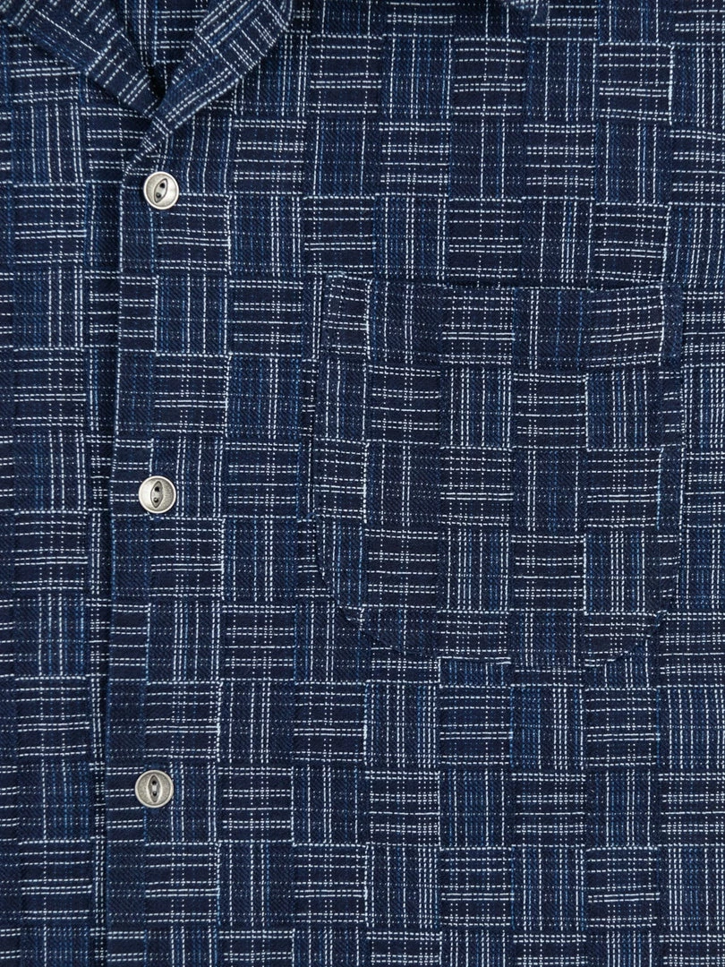 Samurai Jeans SOS22-S03 Natural Indigo Ichimatsu Shirt Koushi NEW ARRIVALS 12 Samurai Jeans SOS22-S03 Natural Indigo Ichimatsu Shirt Koushi NEW ARRIVALS