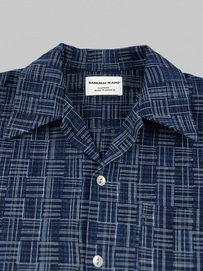 Samurai Jeans SOS22-S03 Natural Indigo Ichimatsu Shirt Koushi NEW ARRIVALS 13 Samurai Jeans SOS22-S03 Natural Indigo Ichimatsu Shirt Koushi NEW ARRIVALS