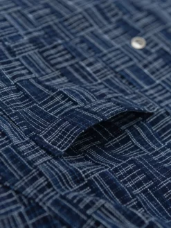 Samurai Jeans SOS22-S03 Natural Indigo Ichimatsu Shirt Koushi NEW ARRIVALS 37 Samurai Jeans SOS22-S03 Natural Indigo Ichimatsu Shirt Koushi NEW ARRIVALS