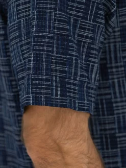 Samurai Jeans SOS22-S03 Natural Indigo Ichimatsu Shirt Koushi NEW ARRIVALS 29 Samurai Jeans SOS22-S03 Natural Indigo Ichimatsu Shirt Koushi NEW ARRIVALS