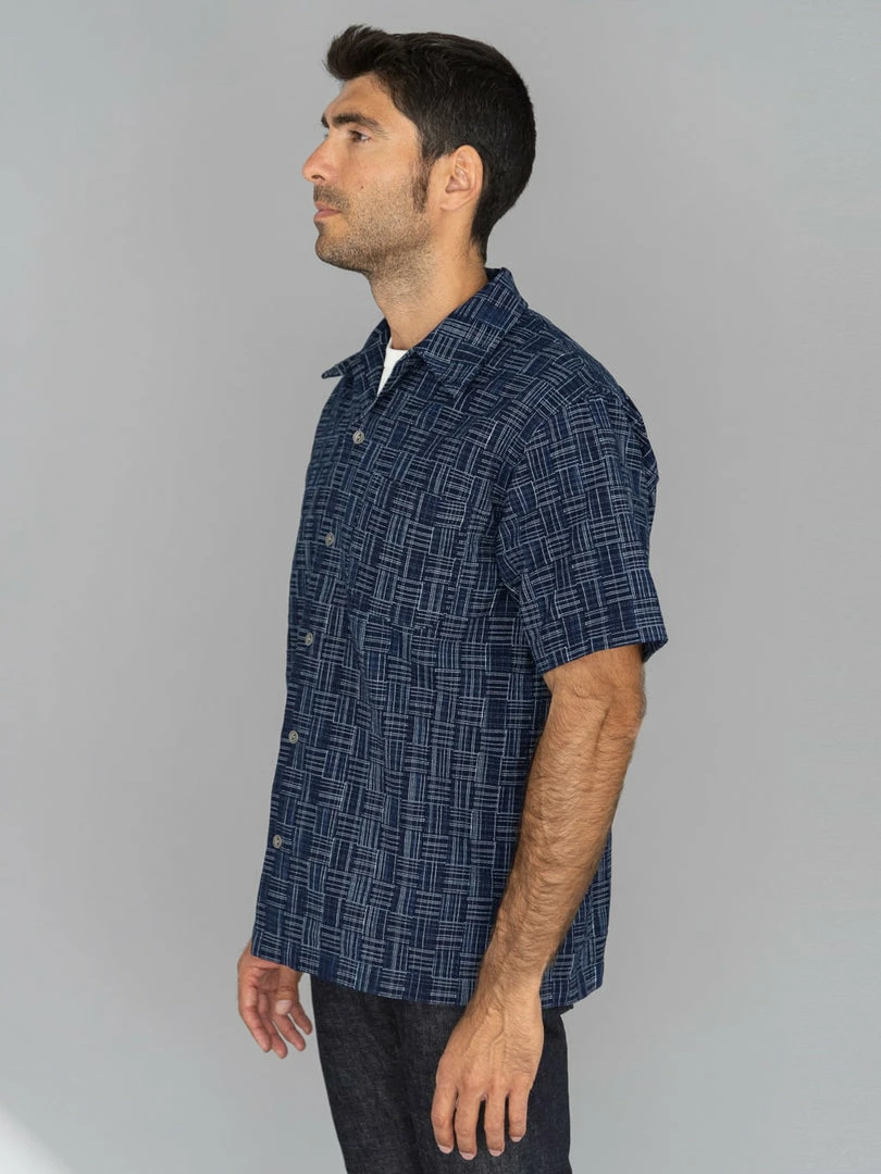 Samurai Jeans SOS22-S03 Natural Indigo Ichimatsu Shirt Koushi NEW ARRIVALS 6 Samurai Jeans SOS22-S03 Natural Indigo Ichimatsu Shirt Koushi NEW ARRIVALS