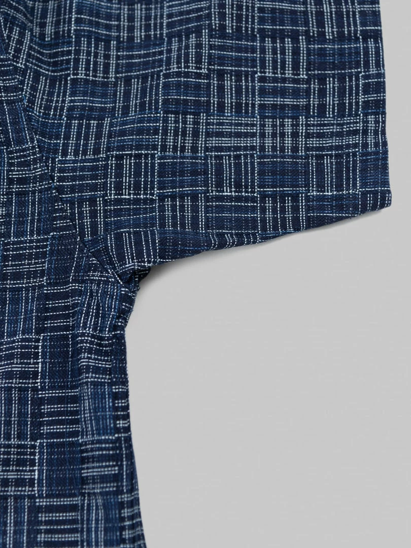 Samurai Jeans SOS22-S03 Natural Indigo Ichimatsu Shirt Koushi NEW ARRIVALS 23 Samurai Jeans SOS22-S03 Natural Indigo Ichimatsu Shirt Koushi NEW ARRIVALS