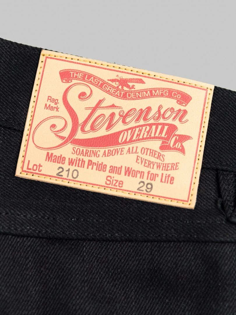 Stevenson Overall Co. Big Sur 210 12oz Slim Tapered Jeans Solid Black 20 Stevenson Overall Co. Big Sur 210 12oz Slim Tapered Jeans Solid Black