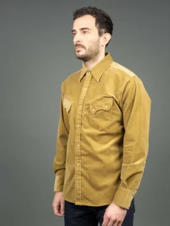 Stevenson Overall Co. Cody Shirt Beige Corduroy