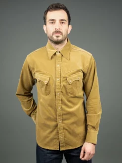 Stevenson Overall Co. Cody Shirt Beige Corduroy