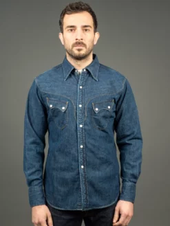 Stevenson Overall Co. Cody Shirt Faded Indigo 32 Stevenson Overall Co. Cody Shirt Faded Indigo