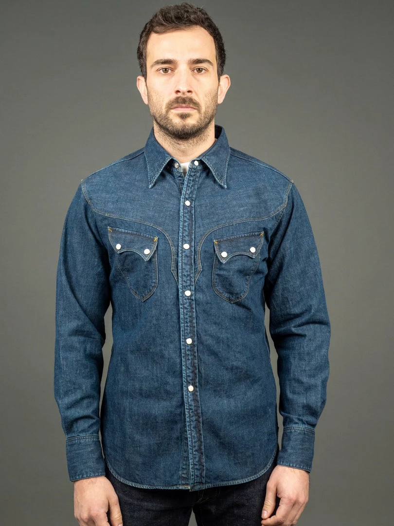 Stevenson Overall Co. Cody Shirt Faded Indigo 5 Stevenson Overall Co. Cody Shirt Faded Indigo