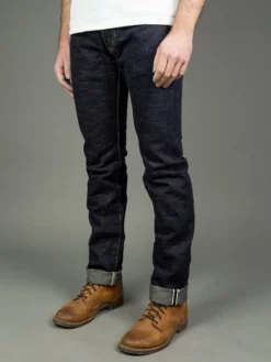 The Strike Gold 5105 15oz Slub Grey Weft Slim Straight Jeans