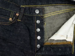 The Strike Gold 5105 15oz Slub Grey Weft Slim Straight Jeans