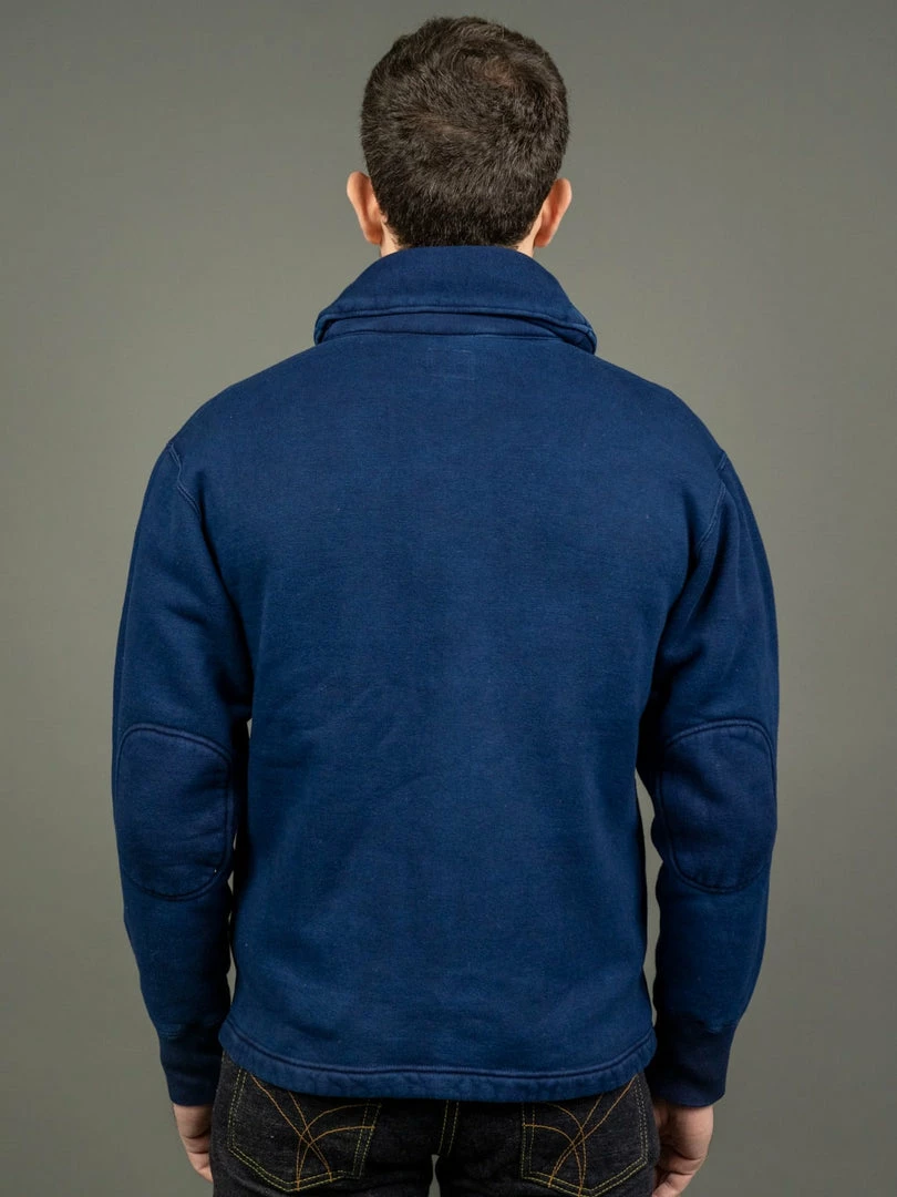 The Strike Gold Indigo Loopwheeled Shawl Collar Cardigan 4 The Strike Gold Indigo Loopwheeled Shawl Collar Cardigan