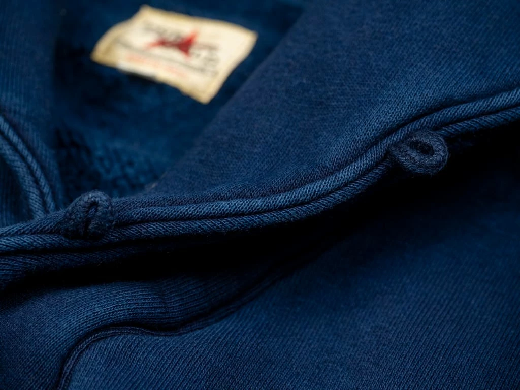 The Strike Gold Indigo Loopwheeled Shawl Collar Cardigan 25 The Strike Gold Indigo Loopwheeled Shawl Collar Cardigan