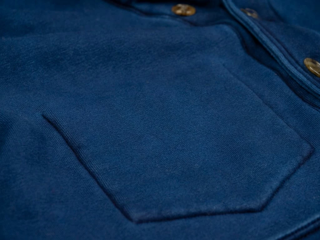 The Strike Gold Indigo Loopwheeled Shawl Collar Cardigan 19 The Strike Gold Indigo Loopwheeled Shawl Collar Cardigan