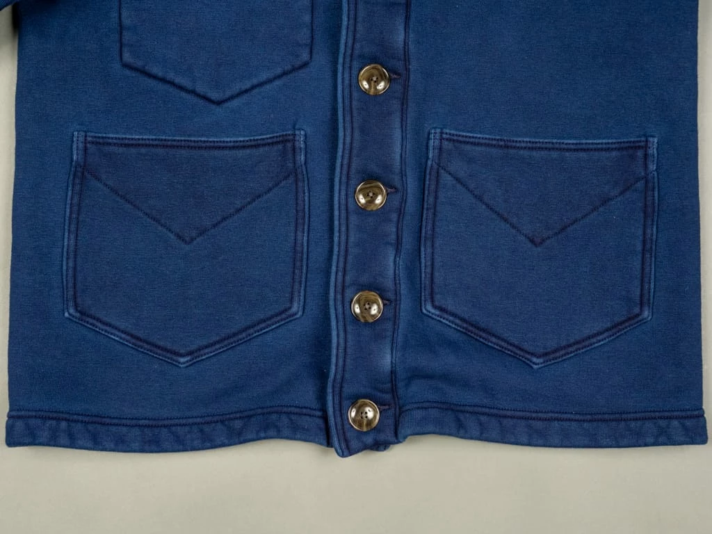 The Strike Gold Indigo Loopwheeled Shawl Collar Cardigan 14 The Strike Gold Indigo Loopwheeled Shawl Collar Cardigan