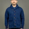 The Strike Gold Indigo Loopwheeled Shawl Collar Cardigan