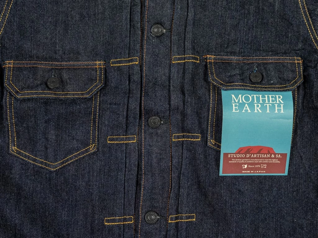 STUDIO D´ARTISAN Studio D'Artisan "Mother Earth" 14oz Type II Denim Jacket 17 STUDIO D´ARTISAN Studio D'Artisan "Mother Earth" 14oz Type II Denim Jacket