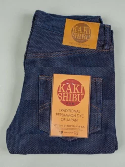 STUDIO D´ARTISAN Studio D'Artisan 1831 Kakishibu Sashiko Tight Straight Jeans