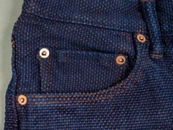 STUDIO D´ARTISAN Studio D'Artisan 1831 Kakishibu Sashiko Tight Straight Jeans