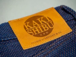 STUDIO D´ARTISAN Studio D'Artisan 1831 Kakishibu Sashiko Tight Straight Jeans