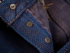 STUDIO D´ARTISAN Studio D'Artisan 1831 Kakishibu Sashiko Tight Straight Jeans