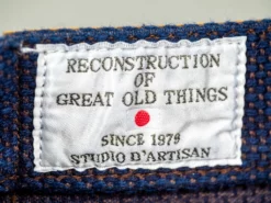 STUDIO D´ARTISAN Studio D'Artisan 1831 Kakishibu Sashiko Tight Straight Jeans