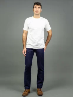 STUDIO D´ARTISAN Studio D'Artisan 1831 Kakishibu Sashiko Tight Straight Jeans