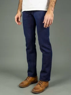 STUDIO D´ARTISAN Studio D'Artisan 1831 Kakishibu Sashiko Tight Straight Jeans