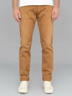 STUDIO D´ARTISAN NEW ARRIVALS Studio D'Artisan "Kusaki Zome" Kakishibu Dyed Easterner Relaxed Tapered Jeans