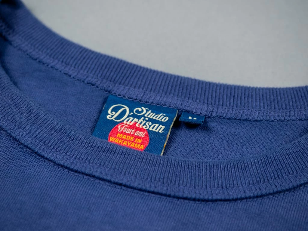 STUDIO D´ARTISAN Studio D'Artisan 9913 Loopwheel T-Shirt Navy 8 STUDIO D´ARTISAN Studio D'Artisan 9913 Loopwheel T-Shirt Navy