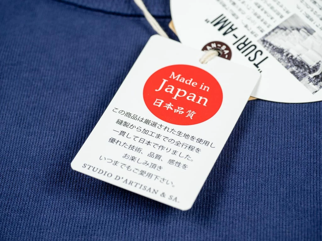STUDIO D´ARTISAN Studio D'Artisan 9913 Loopwheel T-Shirt Navy 17 STUDIO D´ARTISAN Studio D'Artisan 9913 Loopwheel T-Shirt Navy