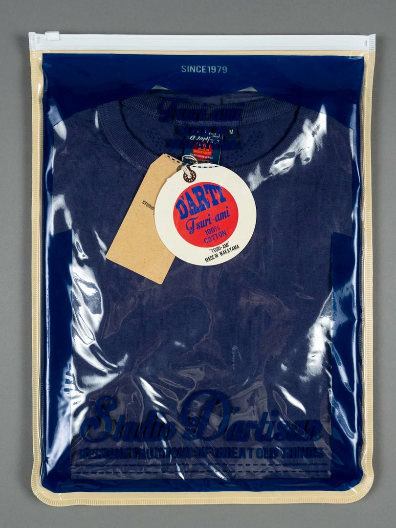 STUDIO D´ARTISAN Studio D'Artisan 9913 Loopwheel T-Shirt Navy 5 STUDIO D´ARTISAN Studio D'Artisan 9913 Loopwheel T-Shirt Navy