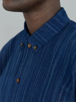 STUDIO D´ARTISAN Studio D'Artisan Indigo Shijira Kasuri Shirt NEW ARRIVALS 27 STUDIO D´ARTISAN Studio D'Artisan Indigo Shijira Kasuri Shirt NEW ARRIVALS