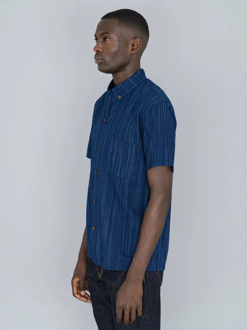 STUDIO D´ARTISAN Studio D'Artisan Indigo Shijira Kasuri Shirt NEW ARRIVALS 5 STUDIO D´ARTISAN Studio D'Artisan Indigo Shijira Kasuri Shirt NEW ARRIVALS