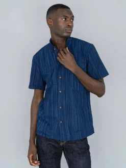 STUDIO D´ARTISAN Studio D'Artisan Indigo Shijira Kasuri Shirt NEW ARRIVALS 25 STUDIO D´ARTISAN Studio D'Artisan Indigo Shijira Kasuri Shirt NEW ARRIVALS
