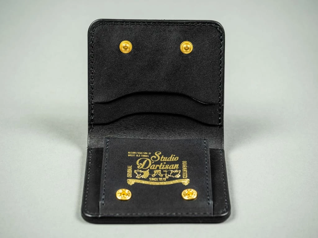 STUDIO D´ARTISAN Studio D'Artisan Black Leather Mini Wallet 7 STUDIO D´ARTISAN Studio D'Artisan Black Leather Mini Wallet