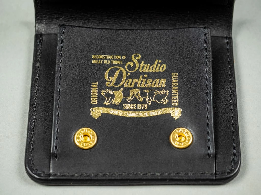 STUDIO D´ARTISAN Studio D'Artisan Black Leather Mini Wallet 8 STUDIO D´ARTISAN Studio D'Artisan Black Leather Mini Wallet