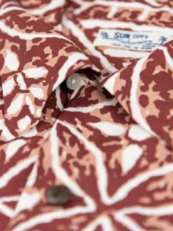 Sun Surf Polynesian Tapa Design Hawaiian Shirt Brown NEW ARRIVALS