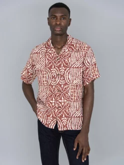 Sun Surf Polynesian Tapa Design Hawaiian Shirt Brown NEW ARRIVALS