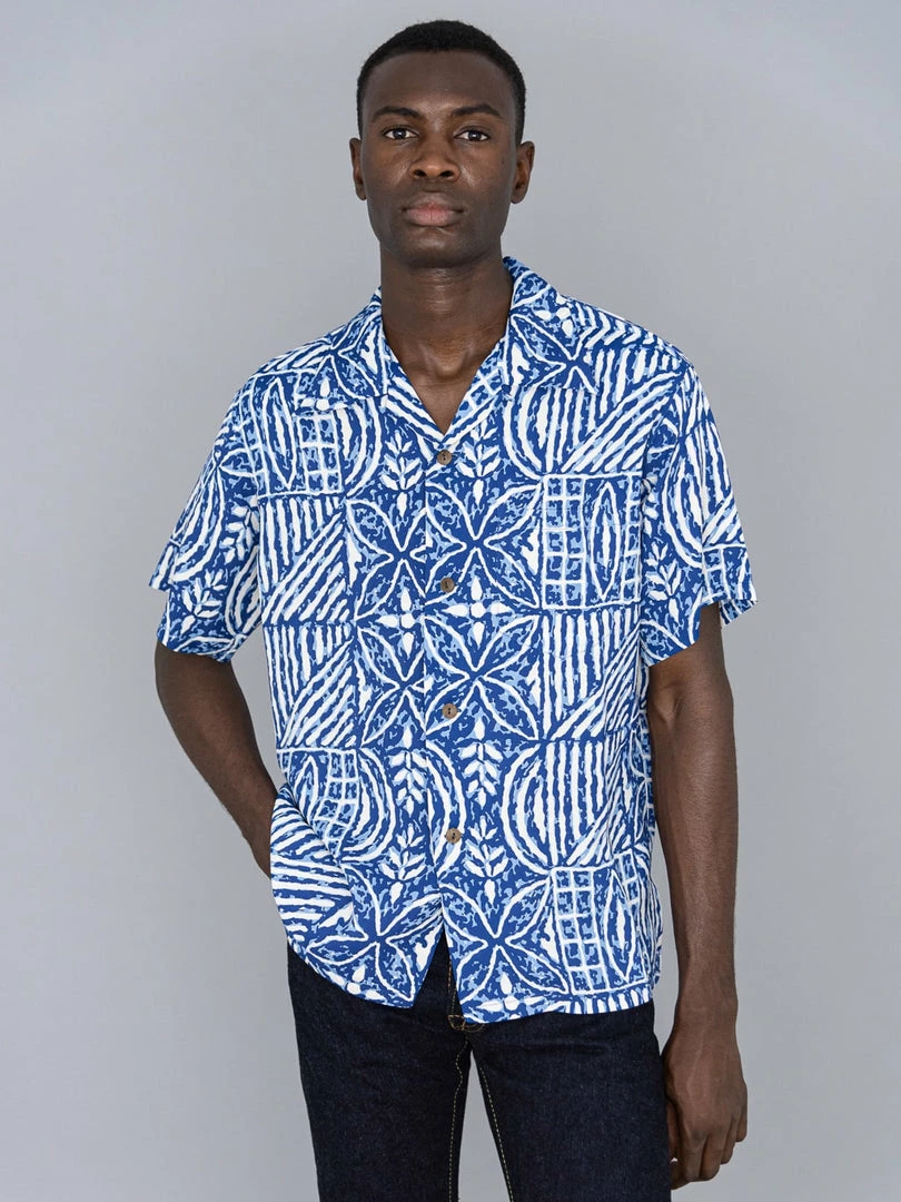 Sun Surf Polynesian Tapa Design Hawaiian Shirt Navy 4 Sun Surf Polynesian Tapa Design Hawaiian Shirt Navy