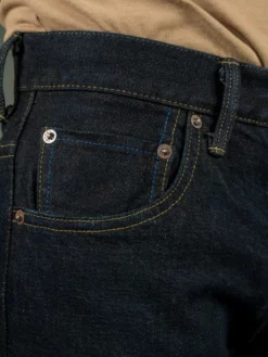 Tanuki NSMT Natural Black Sumi Overdye Tapered Jeans