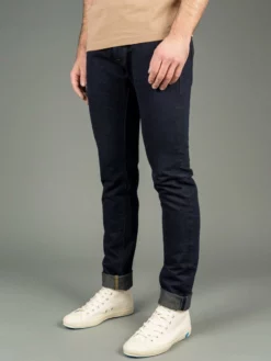 Tanuki NSMT Natural Black Sumi Overdye Tapered Jeans