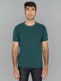 The Flat Head Loopwheeled Heavyweight Plain T-Shirt Dark Green NEW ARRIVALS