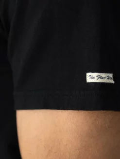 The Flat Head Loopwheeled Heavyweight Plain T-Shirt Black