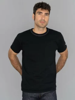 The Flat Head Loopwheeled Heavyweight Plain T-Shirt Black