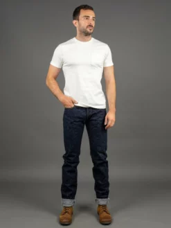 The Strike Gold 0104KE "Keep Earth" Natural Indigo Straight Tapered Jeans