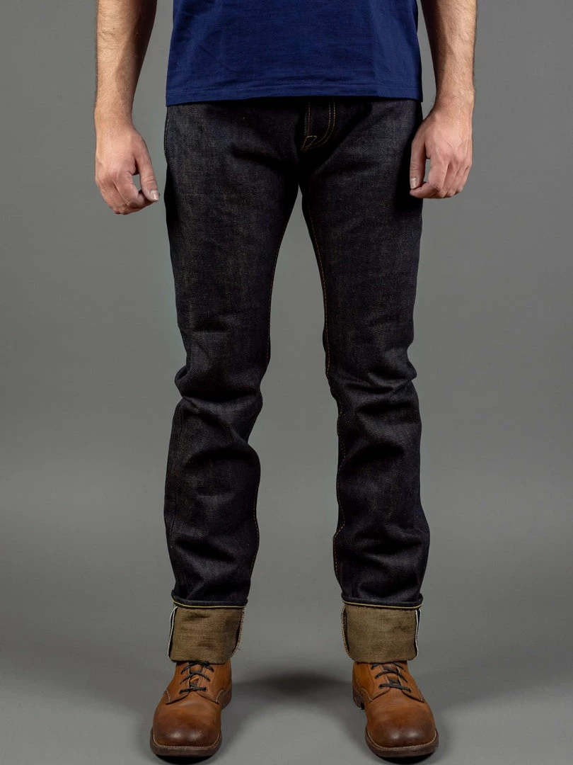 The Strike Gold 2105 Brown Weft Slim Straight Jeans 4 The Strike Gold 2105 Brown Weft Slim Straight Jeans