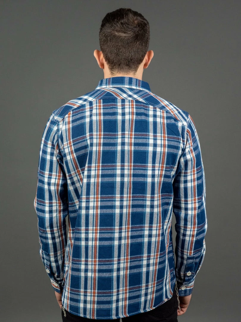 The Strike Gold Check Work Flannel Shirt Navy 4 The Strike Gold Check Work Flannel Shirt Navy