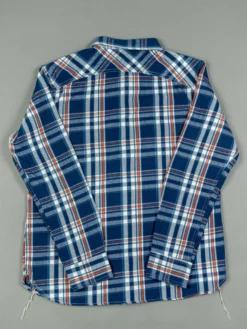 The Strike Gold Check Work Flannel Shirt Navy 39 The Strike Gold Check Work Flannel Shirt Navy